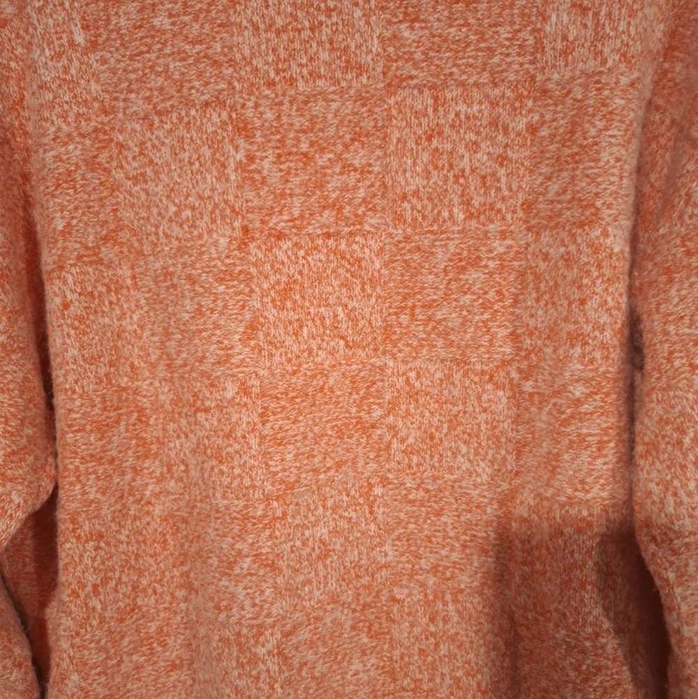 Zara Womens Pullover Outdoor Collared Knit Sweaters Sz Small Oversized Checkered - Picture 5 of 11